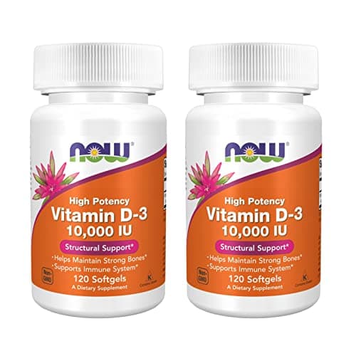 High Potency Vitamin D-3, 10,000 IU, 120 Softgels, 2 Pack