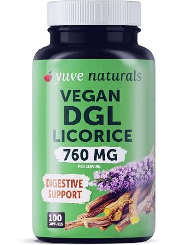 Yuve Vegan DGL Licorice 760mg - Digestive Support Supplement…