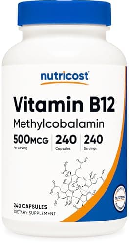 Nutricost Vitamin B12 Supplement (500mcg) 240 Capsules…
