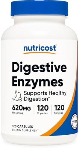 Nutricost Digestive Enzymes (620mg) 120 Capsules | Complete…