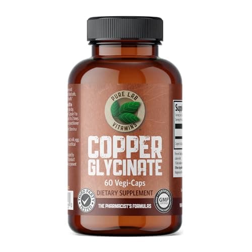 Pure Lab Vitamins Copper Glycinate 1 mg – 60 Vegi-Caps