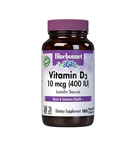 Bluebonnet Nutrition Vitamin D3 400 IU Vegetable Capsule