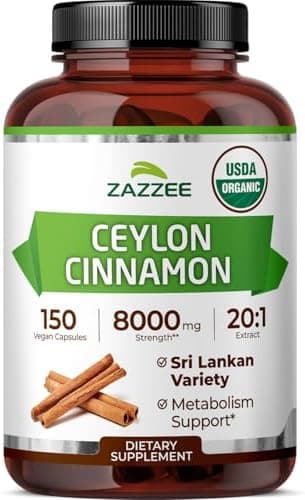 Zazzee USDA Organic Ceylon Cinnamon 20:1 Extract