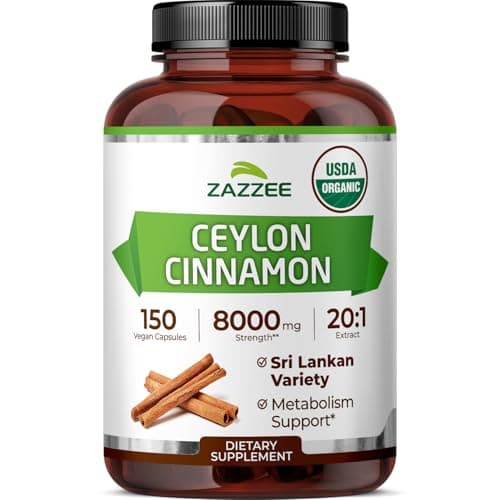 Zazzee USDA Organic Ceylon Cinnamon 20:1 Extract