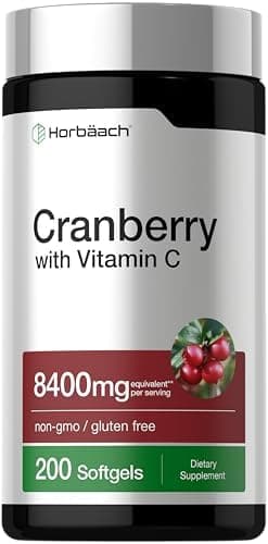 Horbäach Cranberry Pills for Women and Men | 200 Softgels