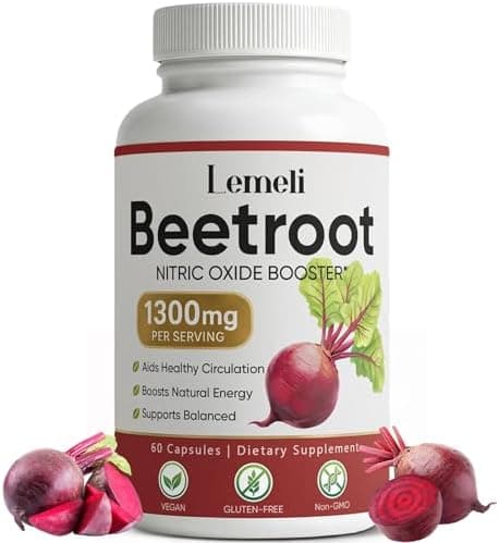 WHDEOW Lemeli Beet Root Capsules with 1300mg Beetroot Powder…