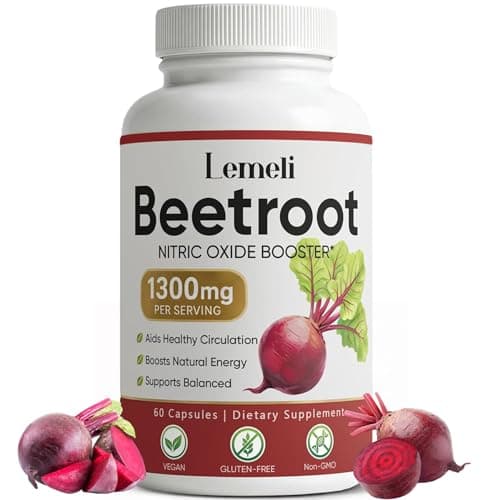 WHDEOW Lemeli Beet Root Capsules with 1300mg Beetroot Powder…