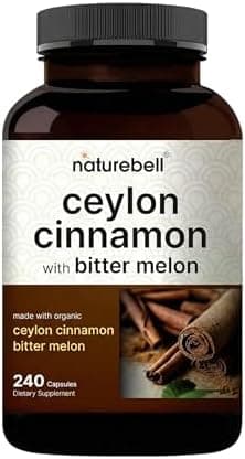 NatureBell Organic Ceylon Cinnamon with Bitter Melon Extract
