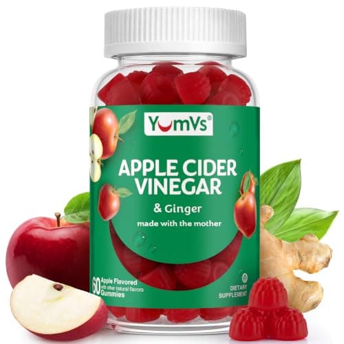 YUM-V'S Apple Cider Vinegar Gummies – ACV Gummies with Ginger…