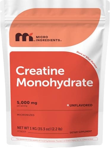 Micro Ingredients Creatine Monohydrate Powder 1 kg (2.2 Lbs)
