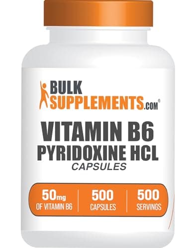 BulkSupplements.com Vitamin B6 Capsules - Pyridoxine HCl