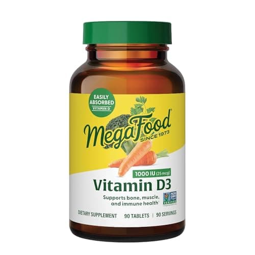 MegaFood Vitamin D3 1000 IU (25 mcg) - Vitamin D Supplements…