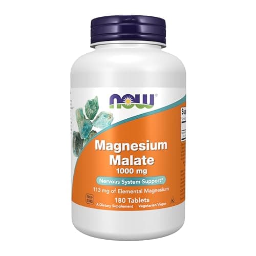 NOW Foods Supplements, Magnesium Malate 1000 mg, Energy…