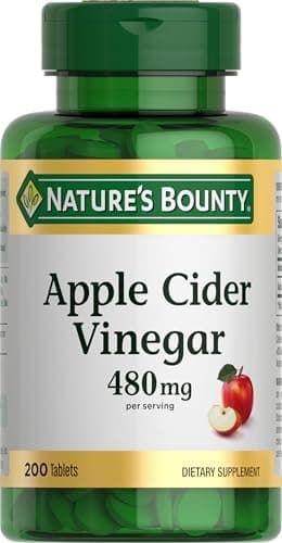 Nature's Bounty Apple Cider Vinegar 480mg, 200 Tablets