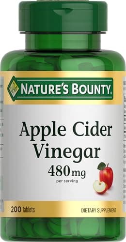 Nature's Bounty Apple Cider Vinegar 480mg, 200 Tablets