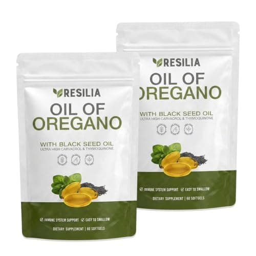 Resilia Oil Of Oregano Softgels with Black Seed Oil - 120…