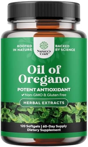 Natures Craft Wild Oregano Oil Softgels - Super Concentrated…
