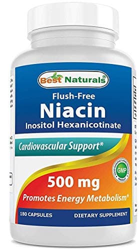 Best Naturals Flush-Free Niacin Inositol Hexanicotinate 500 mg…