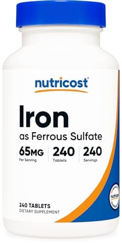 Nutricost Iron (As Ferrous Sulfate) 65mg