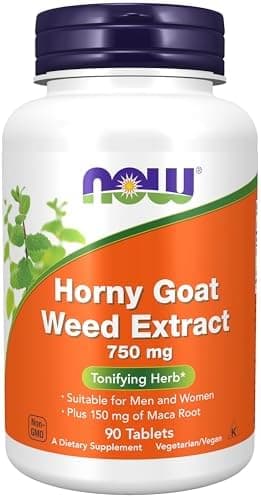 NOW Supplements, Horny Goat Weed Extract 750 mg Plus 150 mg…