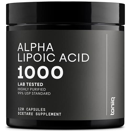 Toniiq 1000mg Ultra High Strength Alpha Lipoic Acid Capsules…