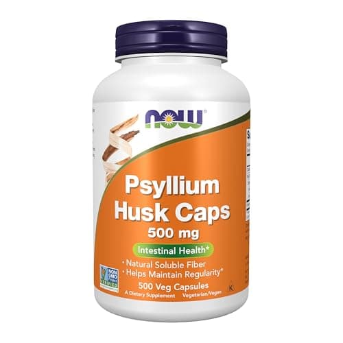 NOW Foods Supplements, Psyllium Husk Caps 500 mg, Non-GMO…