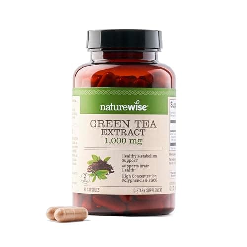 NatureWise Green Tea Extract Capsules 1000 mg - 50% EGCG & 98%…