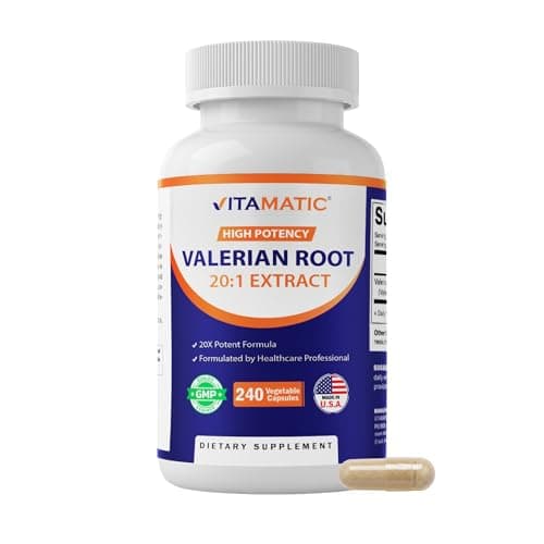 Vitamatic Valerian Root 20:1 Extract 250 mg, 240 Capsules