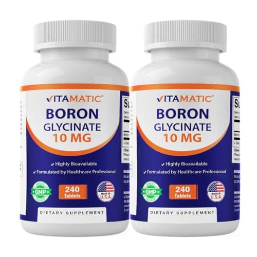 Vitamatic Chelated Boron (as Glycinate) 10mg 240 Tablets…