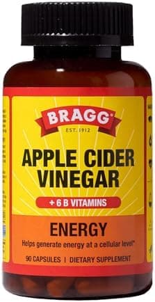 Bragg Energy Apple Cider Vinegar Capsules with B Vitamins - 90…