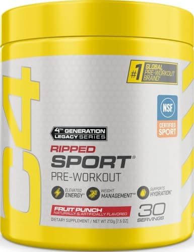 C4 Ripped Sport Pre Workout Powder Fruit Punch
