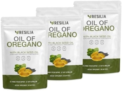 Resilia Oil Of Oregano Softgels with Black Seed Oil - 180…