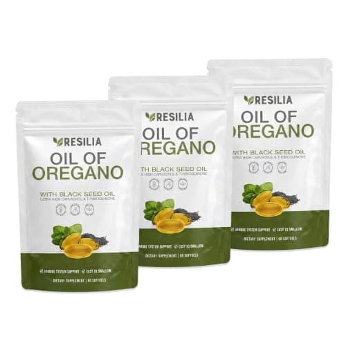 Resilia Oil Of Oregano Softgels with Black Seed Oil - 180…