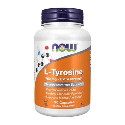 NOW Supplements, L-Tyrosine 750 mg, Supports Mental…