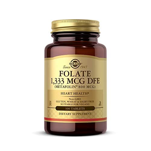 Solgar Folate 1,333 mcg DFE (Metafolin 800 mcg) - 100 Tablets…