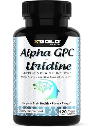 Alpha GPC + Uridine 900mg Powerful Nootropic for Boost Focus