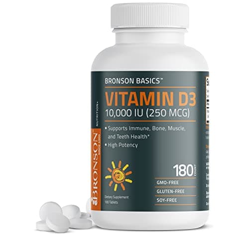 Vitamin D3 10,000 IU (250 MCG) for Healthy Muscle Function…