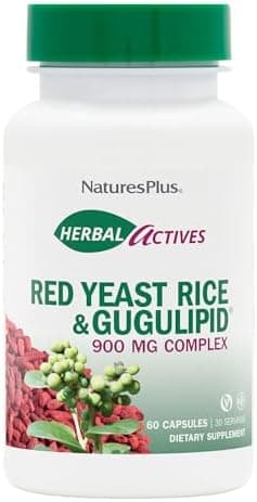 NaturesPlus Red Yeast Rice & Gugulipid - 60 Capsules - 900 mg…