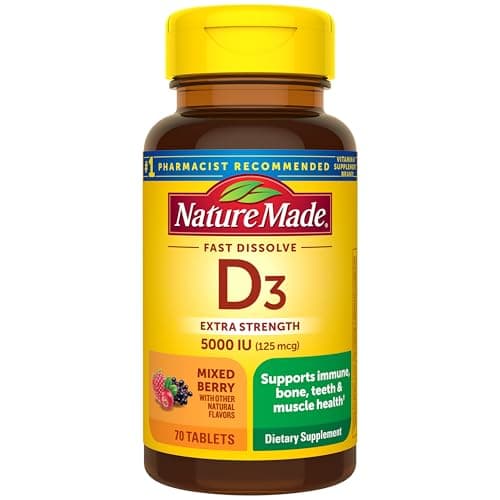 Nature Made Vitamin D3 5000 IU (125 mcg) Extra Strength