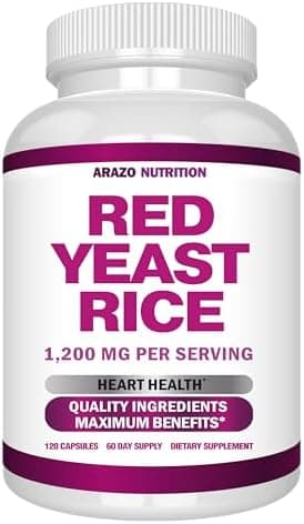 Arazo Nutrition Red Yeast Rice Extract 1200 MG Per Serving…