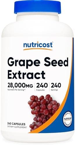 Nutricost Grape Seed Extract 240 Capsules for 240 Servings Per…