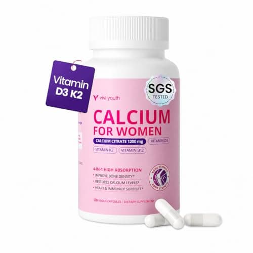 Calcium Supplements for Women - 4-In-1 Calcium Citrate 1200 mg…