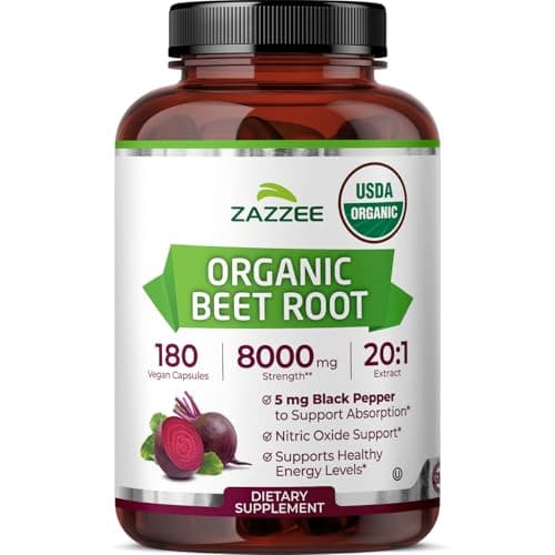 Zazzee USDA Organic Beet Root 20:1 Extract