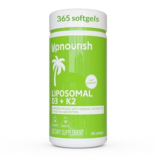 UpNourish Liposomal D3 K2 MK-7 – 365 Mini softgels…
