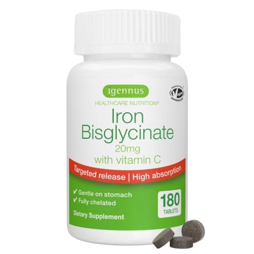 Igennus Clean Iron Bisglycinate 20mg with Vitamin C