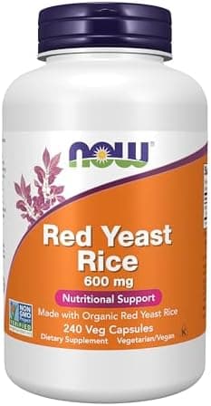 NOW Supplements, Red Yeast Rice 600 mg, Made with Organic Red…
