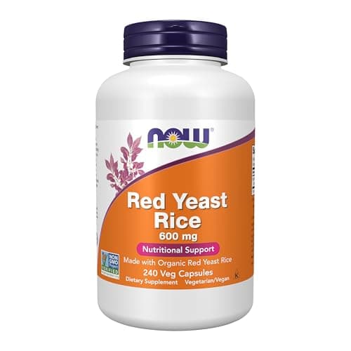 NOW Supplements, Red Yeast Rice 600 mg, Made with Organic Red…
