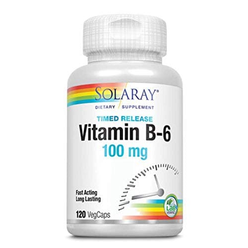 SOLARAY Vitamin B6 100 mg Supplement for Women & Men - Vitamin…