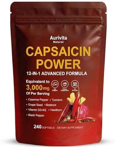 RCSCBC Aurivita Capsaicin Softgels - 240 Softgels(1, PCS)