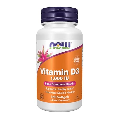 NOW Foods Supplements, Vitamin D-3 1,000 IU, High Potency…